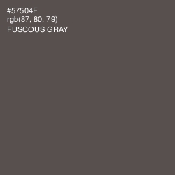 #57504F - Fuscous Gray Color Image